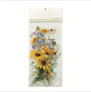 11 pcs/pack Vintage Cotton Daisy Flowers Decorative Stationery INS PET Stickers Scrapbooking DIY Diary Album Stick Lable