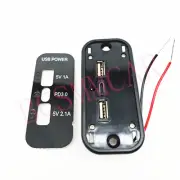 Car Charger Socket 3 Ports PD Type-C USB ABS For Auto Motorcycle Truck ATV Boat (for: NSU)