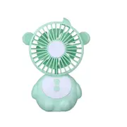 Supperstore Multifunctional 3 In 1 Elf Table Lamp Fan Creative Handheld LED Mini Fan Creative Card Can Small Electric Fan-Green