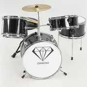Kids Drum Kit, 4pc (Black)