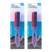 2x Living Today Silicone Dual Grooming And Lint Brush Pets/Clothing 26x4x5cm