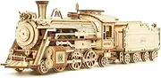 ROKR DIY Train Model Wooden Vehicle Model Kits 3D Puzzle Toy Boy Girl