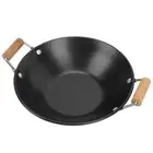 Wok Pan 25cm Stainless Steel Griddle Anti-spill Work Cooking Pans