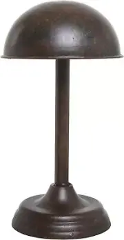 MyGift Dome Shape Metal Hat Stand - Antique Style Tabletop Cap and Wig Brown