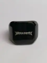 Titanium Men’s Black Stainless Steel Megadeth Biker Ring New.