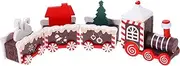 Christmas Train Xmas Train Kids Toy Polars Express Train Christmas Party Kindergarten Decor Xmas Train under Tree Kids Playset Christmas Wooden Train Polar Express Child Desktop