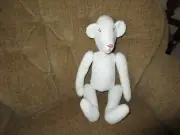 Unused HAND CRAFTED & HAND QUILTED Moveable Limbs & Head TOY ANIMAL - 15" Tall