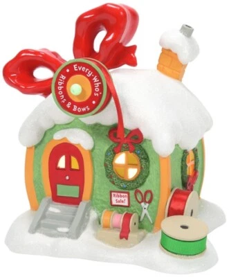Department 56 Dr Seuss Grinch Villages Ribbons & Bows Lighted Building 6009728