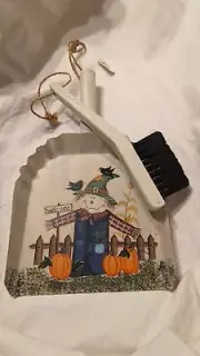 Fall Hand Painted Dust Pan And Brush