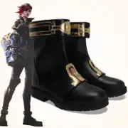 LOL Arcane Season 2 VI Cosplay Shoes Height Increase‌ Performance Props Black