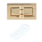 Rectangle Shape Clasp Turn Lock Twist Locks DIY Leather Handbag Bag Hardware