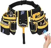 Tool Belt, Thick Oxford Cloth Tool Canvas Waist Bag, Detachable And Adjustable Tool Bag Carpenter Electrician Construction Practical Belt (26 Pocket With Magnetic Bag)