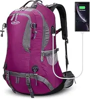 G4Free Hiking Backpack 50L Waterproof Backpack with Rain Cover for Mountaineering Travel Camping Trekking Outdoor Sports for Men Women