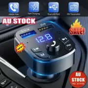 Bluetooth 5.0 Car Wireless FM Transmitter Adapter Hands-Free 2USB PD Charger RH