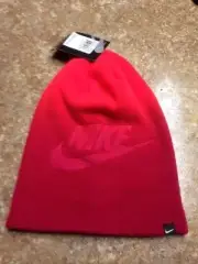 NIKE Youth Swoosh Beanie Hat Size (7-16) Burnt Crimson NWT FAST SHIPPING
