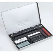 Raffine Life Drawing Tin Set Portable Craft Art Painting/Sketching Pencil Box
