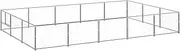 Dog Kennel Silver 15 m² Steel,Dog Kennels & Runs 35.1KG-3082137