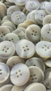 Chrishire Beige Buttons, 4 Hole Sewing/Crafts Buttons 20mm - 24 Pieces (128)
