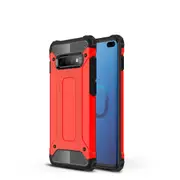 MCC Shockproof Samsung Galaxy S10+ Plus Heavy Duty Tough Case Cover S G975 [Red]