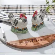 My Little White Hen Ceramic Country Kitchen Tabletop Salt & Pepper Shakers