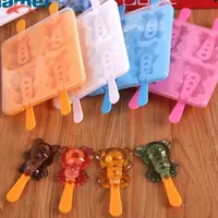 在飛比找松果購物優惠-冰棒模 4支小熊造型冰棒模 雪糕模 想購了超級小物 (7.2