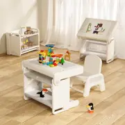 Children's Multifunctional Study Table with Chair/Kids Drawing Board/Game Table