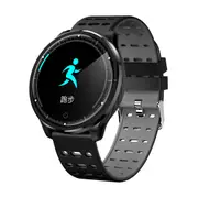 P71 2.5D Mirror IP68 Blood Pressure Oxygen 8 Sport Modes bluetooth Music Weather Smart Watch BLACKGRAY COLOR