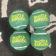 - 4 Pack Set Of Rubber Fetch Dog Tennis Ball Toys Boots & Barkley Green