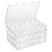 36 Large Grids Clear Plastic Organizer Box with Adjustable Dividers Craft Org...