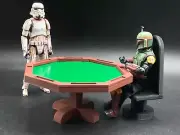 CUSTOM POKER TABLE TABLE for 3.75" STAR WARS GI JOE DIORAMA DISPLAY 1:18 scale