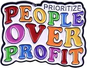 [yangjinyu] Prioritize People Over Profit Enamel Pin Rainbow Badge Enamel Pin for Social Justice Lapel Pin Pricing Friend Metal Backpack Brooch, Metal, no gemstone