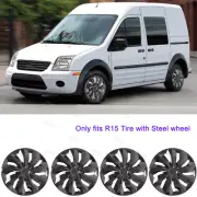 15" 4 Snap On Full Hub Caps Wheel Covers R15 Steel Rim For Ford Transit Connect