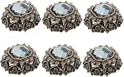 HORIALENCE 6Pcs Vintage Decorative Clothing Buttons Elegant Design for DIY Fashion Projects Durable and Easy to Install for Coats Jackets and Home Sewing Crafts