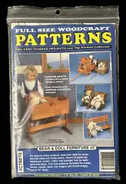 Full Size Woodcraft Patterns. Make BEAR & DOLL FURNITURE Winfield Collection.