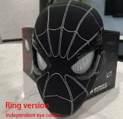 Spider-Man Black Mask Moving Eyes Cosplay Props Remote Control Ring Brand New!
