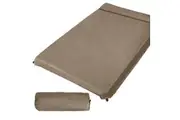 Double Size Self Inflating Mattress Bed Mat 10CM Thick Easy-Roll-Up Mat Coffee