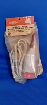 Vintage Philmore HD11S Tape Head Demagnetizer with Instructions New Old Stock