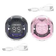 New Transparent Noise Cancelling Wireless Bluetooth Earbuds Digital Display Case
