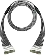 1m-40m 12 cores LC Outdoor patchcord Armored 20m multimode 10m 12C SC FC ST OM1 OM2 Gray Waterproof Jumper Optical 12 Fiber 50um (Size : 10m 1pc OM2, Color : LC-ST)