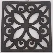 Cast Iron Square Footed Trivet 6.5” for Hot Dishes Pots Candles Southern Living