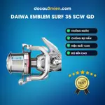 DAIWA EMBLEM SURF 35 SCW QD 釣魚線輪,綠色釣魚線輪 - 3 區釣具