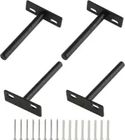 4 Pcs 4 Inch Floating Shelf Bracket Heavy Duty Blind Shelf Supports, Hidden Wall