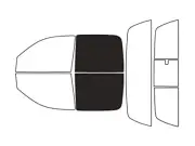 Rvinyl Window Tint Kit Fits Mitsubishi Raider 2006-2009 (4 Door)