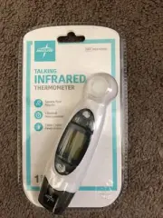 Medline Talking Infrared Thermometer Digital Readout Color Coded Fever Alarm New