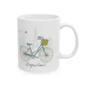 Life Is Like Riding A Bicycle Ceramic Mug