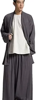 [ZanYing] Buddhist Monk Meditated Clothing Sets Plus Size Men Yoga Taichi Suits
