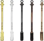 CANGCANG 5PCS Mini Spoon Metal,Mini Measuring Spoon, Snuff Spoon Lightweight and Compact Multiple Colour Mini Coke Spoon Easy to Carry for Filling Salt Spices