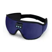 Dark Blue 3D Contoured Bluetooth Sleep Eye Mask - Ultra Soft Wireless Music Mask