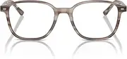 [Ray-Ban] Rx5393 Leonard Square Prescription Eyewear Frames, Striped Grey/Demo Lens, 49 mm