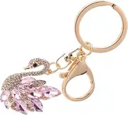 [Beavorty] Chic Rhinestone Swan Key Ring present Pendant for Car Bag Hanging Decorations Lightweight and Durable for Elegant Accessories for Everyday Use